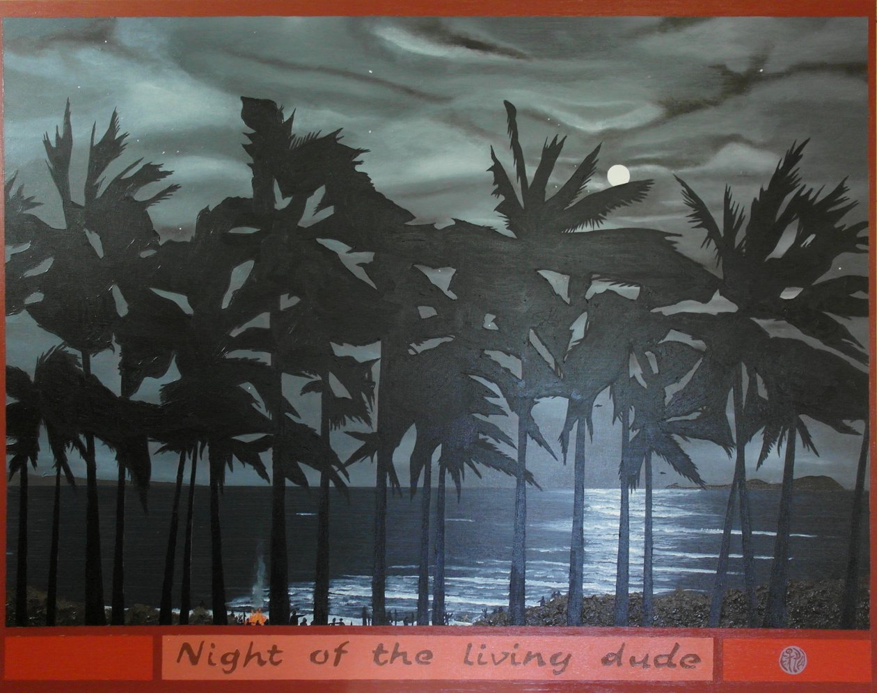 Night of the Living Dude, 2012, olej na plátně od Timothy Nathan Joel