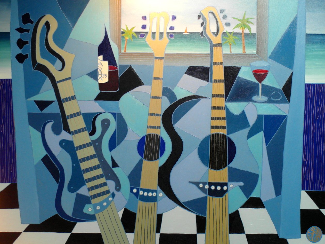 Francouzská rumělková plachta, 2012, olej na plátně od Timothy Nathan Joel