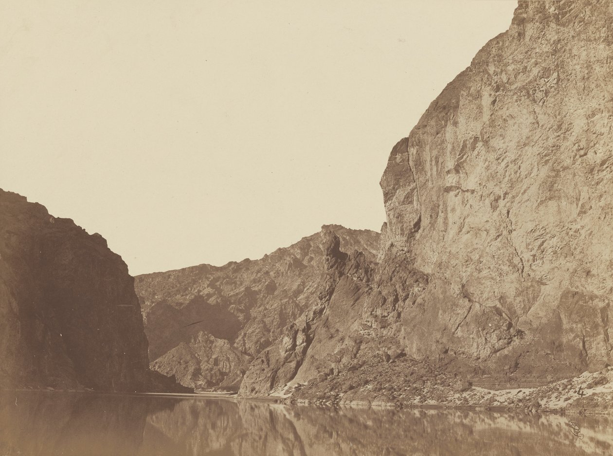 Černý kaňon, řeka Colorado, pohled zdola z tábora Big Horn, #4,1871 (foto) od Timothy O
