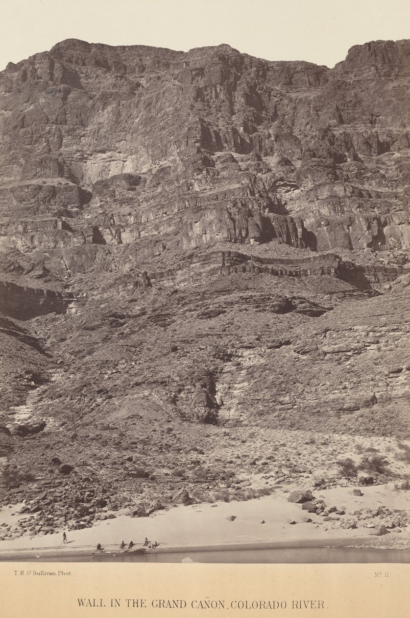 Stěna v Grand Canyonu, řeka Colorado,1871 (foto) od Timothy O