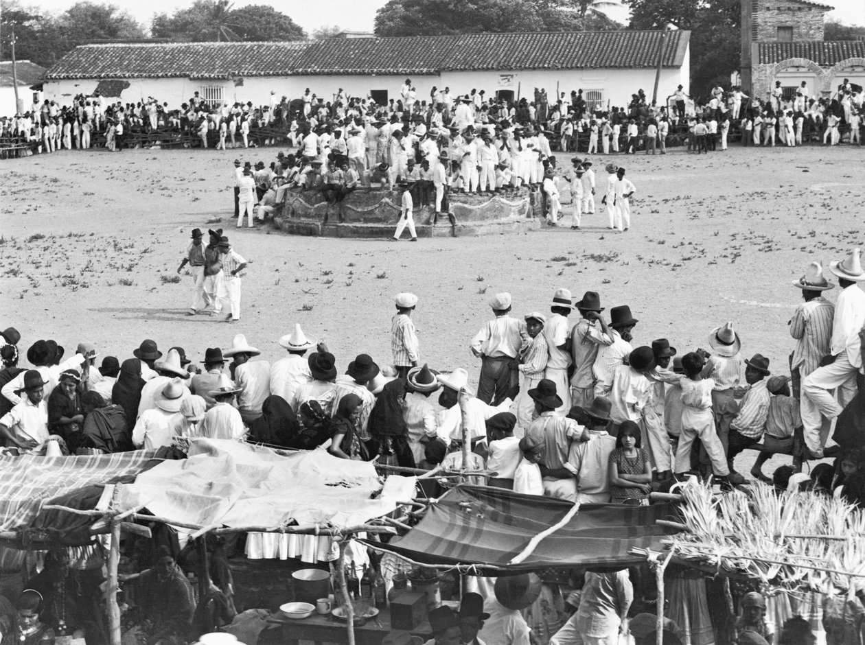 Fiesta v Juchitanu, Oaxaca, Mexiko, kolem roku 1927 od Tina Modotti