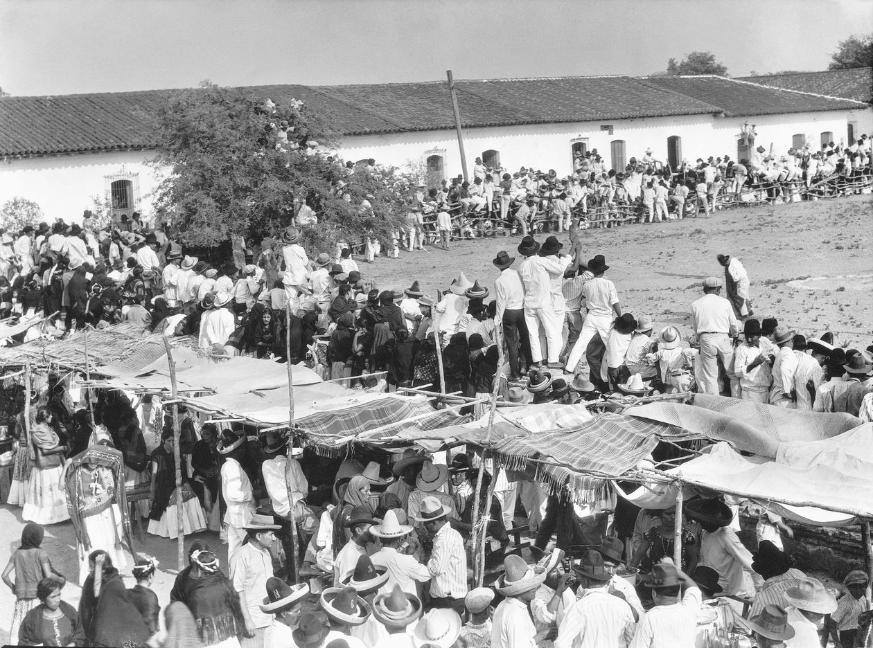Fiesta v Juchitanu, Oaxaca, Mexiko, kolem roku 1927 od Tina Modotti
