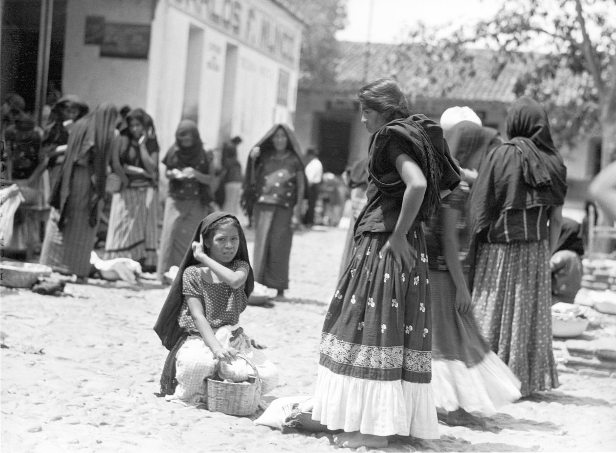 Trh v Tehuantepec, Mexiko, 1929 od Tina Modotti