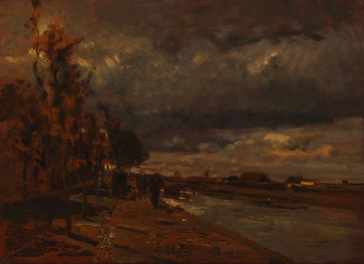 Kanál v Holandsku, 1885 od Tina Blau