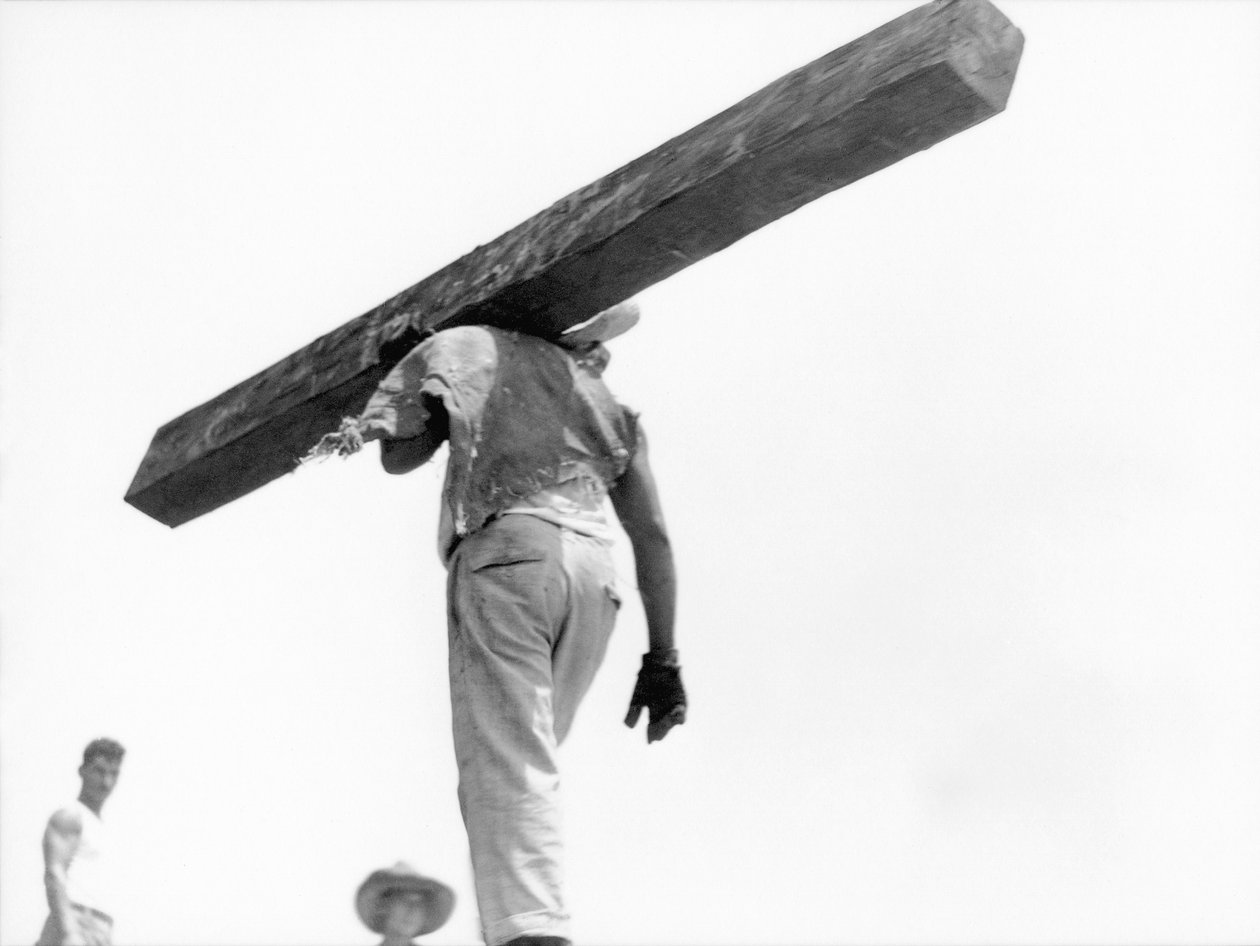 Stavební dělník, Mexico City, 1927 od Tina Modotti