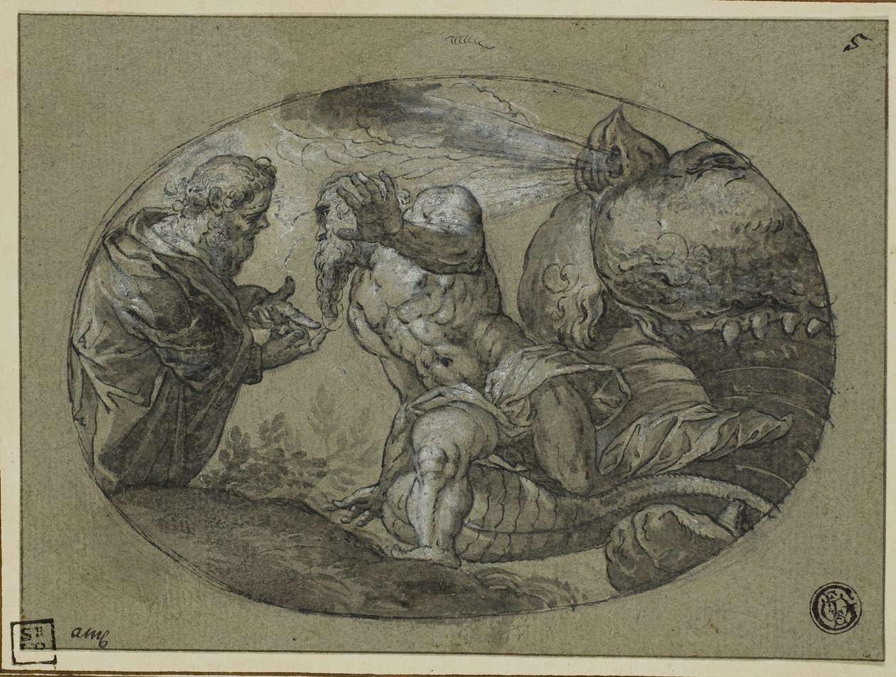 Jonah vyvržený velrybou od Tintoretto