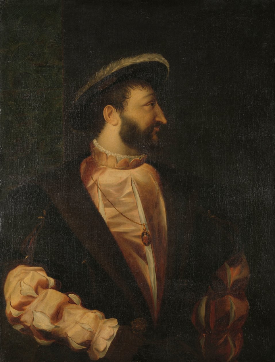 František I. (1494-1547), francouzský král od Titiaan (copy after)