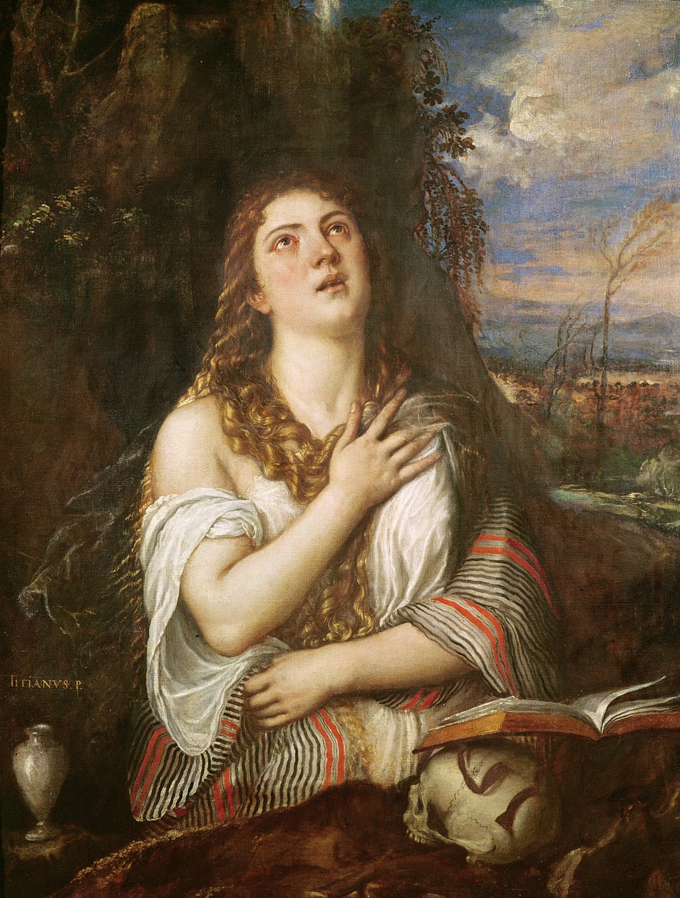 Marie Magdalena v pokání, kolem 1567-8 od Tiziano Vecelli