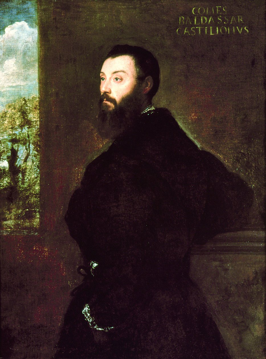 Portrét Baldassare Castiglione (1478-1529) 1523 od Tiziano Vecelli