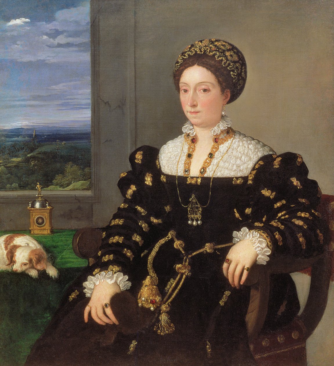Portrét Eleonory Gonzaga della Rovere, 1536 od Tiziano Vecelli