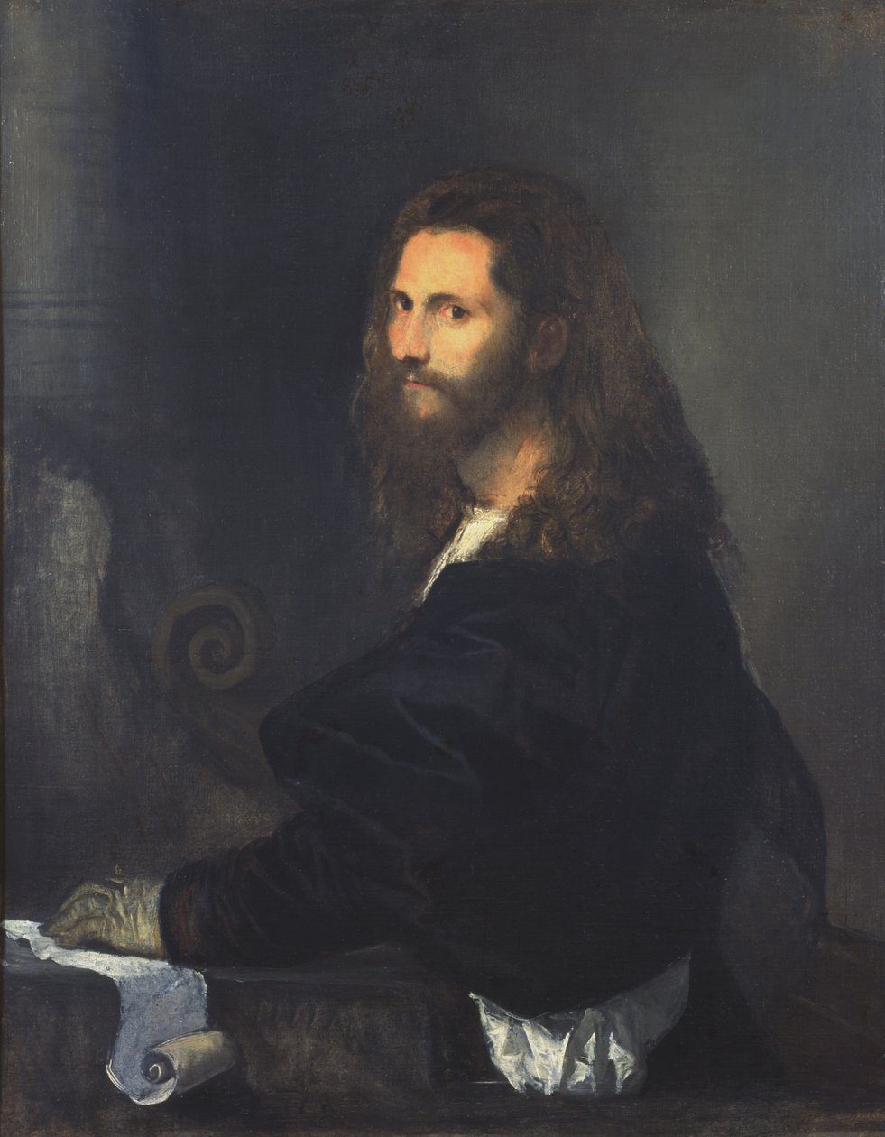 Portrét hudebníka od Tiziano Vecelli