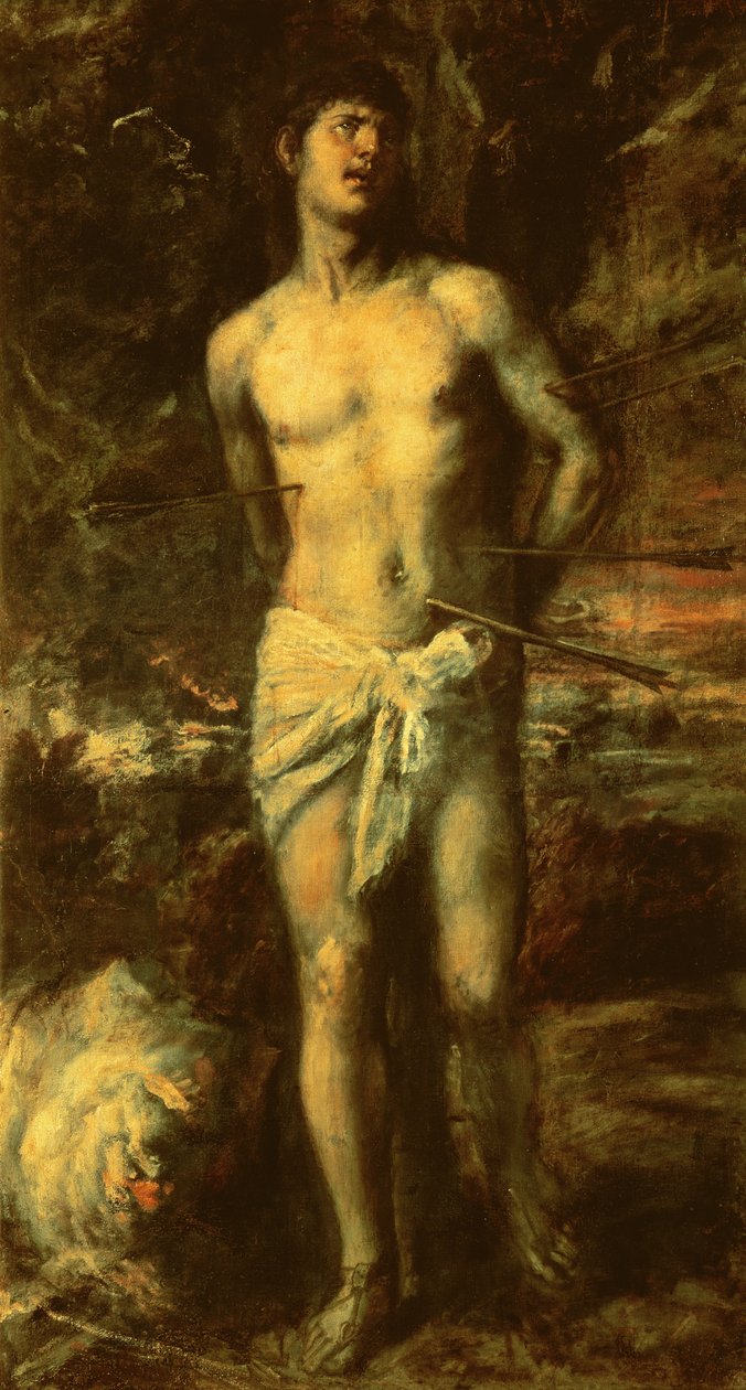 Sv. Šebestián, kolem roku 1570 od Tiziano Vecelli