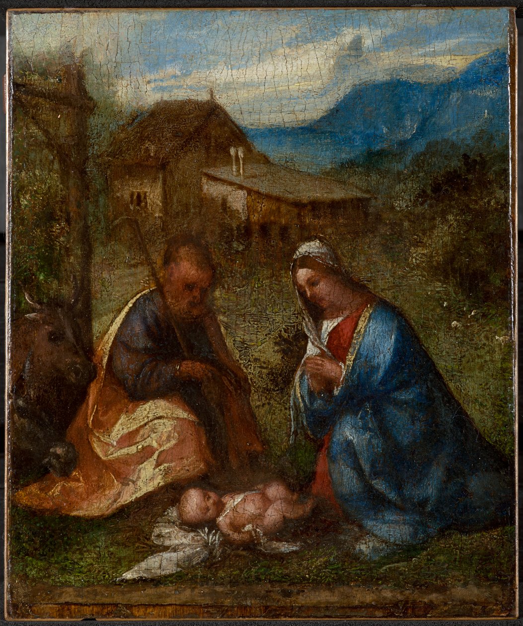 Klanění dítěte, c.1507-1508 od Tiziano Vecelli