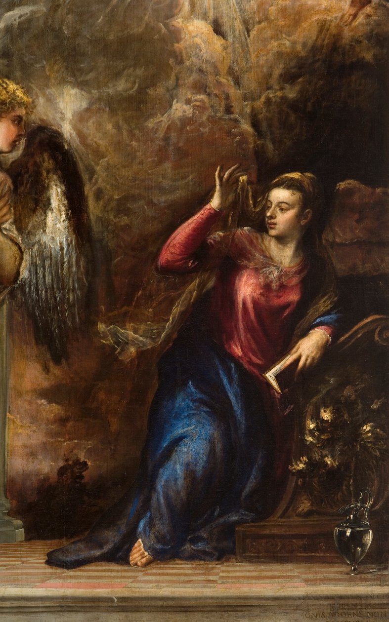 Detail zvěstování 366699 od Tiziano Vecelli