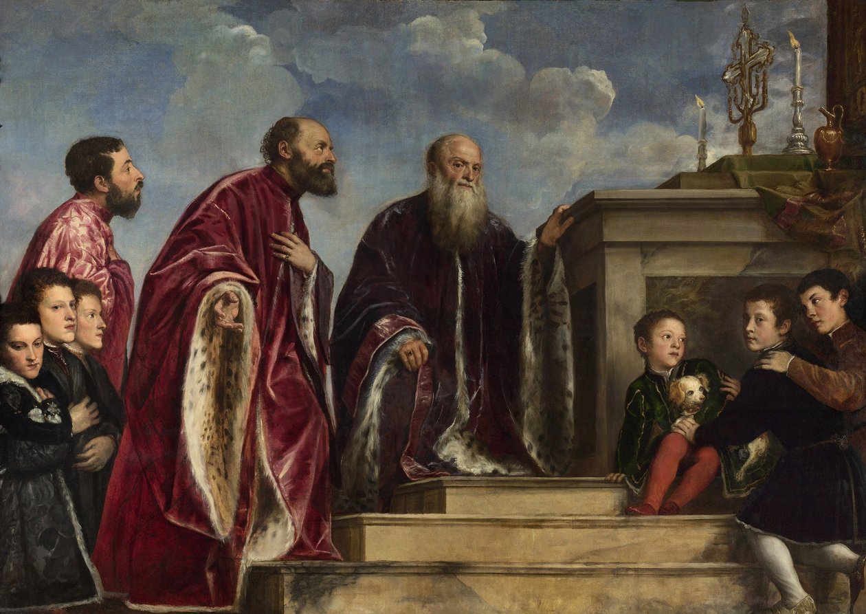 Rodina Vendraminů, 1543-47 od Tiziano Vecelli