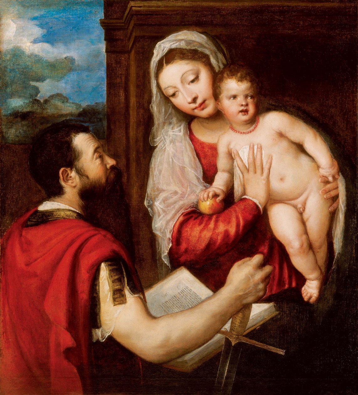 Panny Marie s dítětem a svatým Pavlem od Tiziano Vecelli