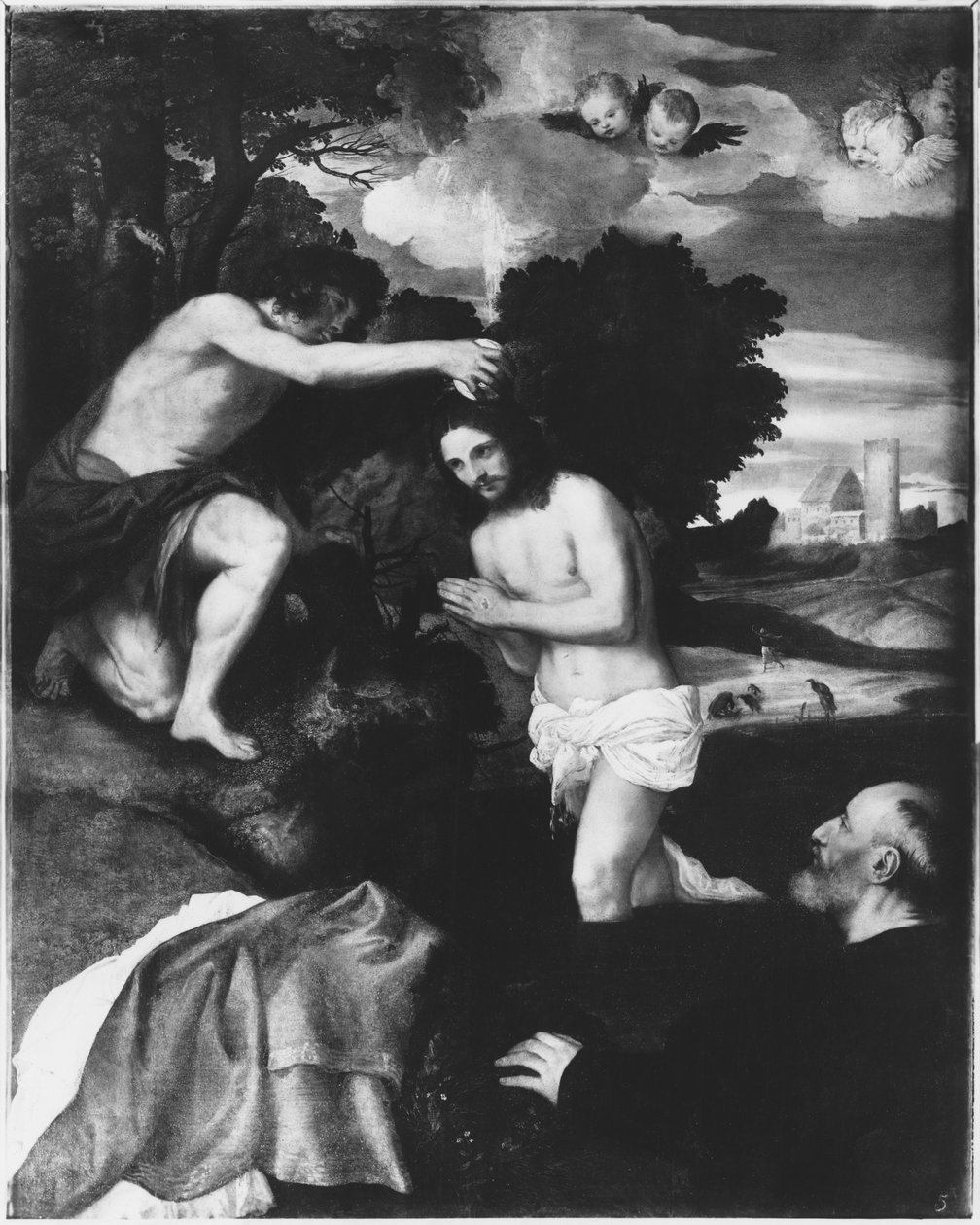 Křest Krista, kolem roku 1512 od Tiziano Vecelli