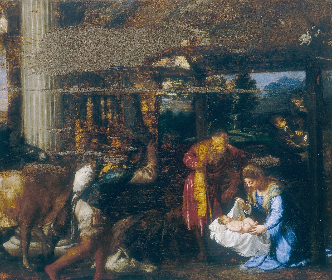 Klanění pastýřů od Tiziano Vecelli