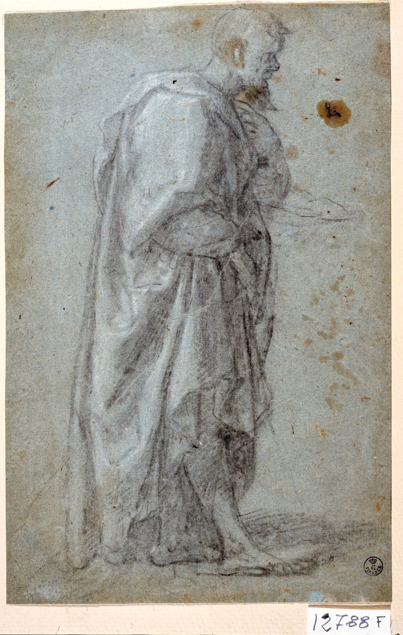 Apoštol (křída na papíře) od Titian (c.1488 1576)