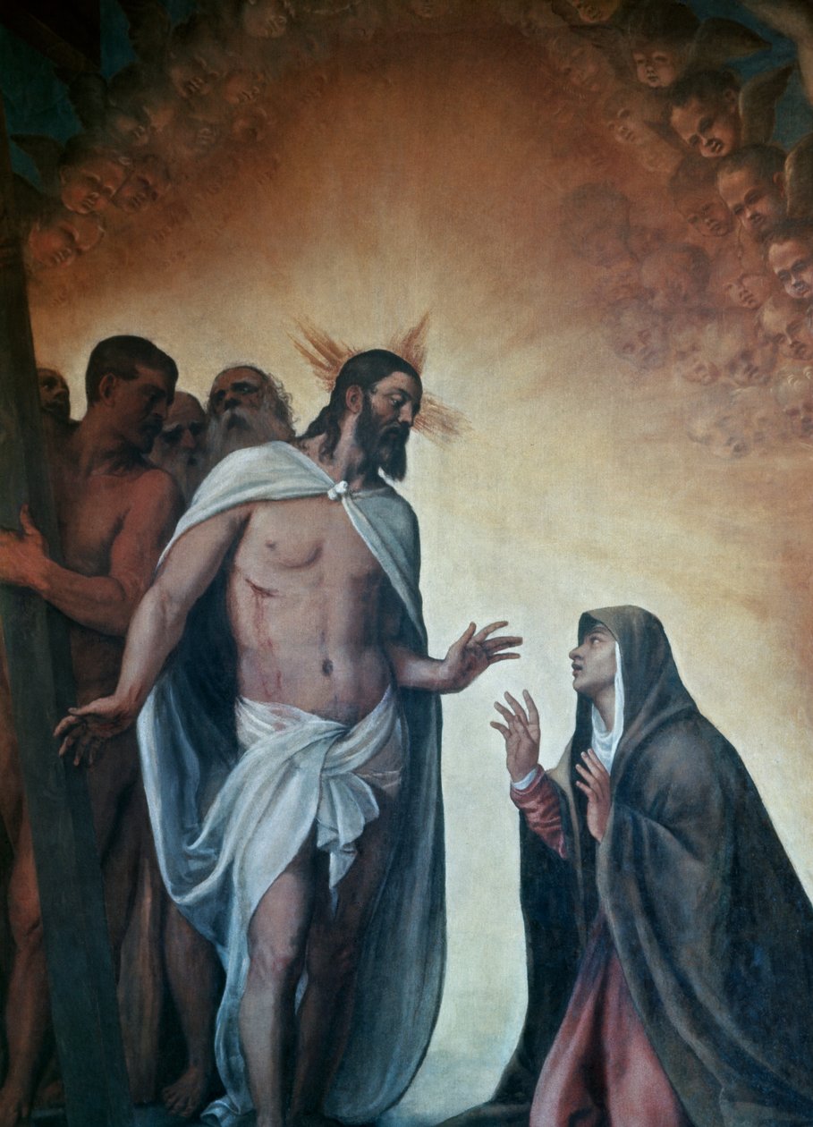 Zjevení se vzkříšeného Krista Panně od Titian (c.1488 1576)