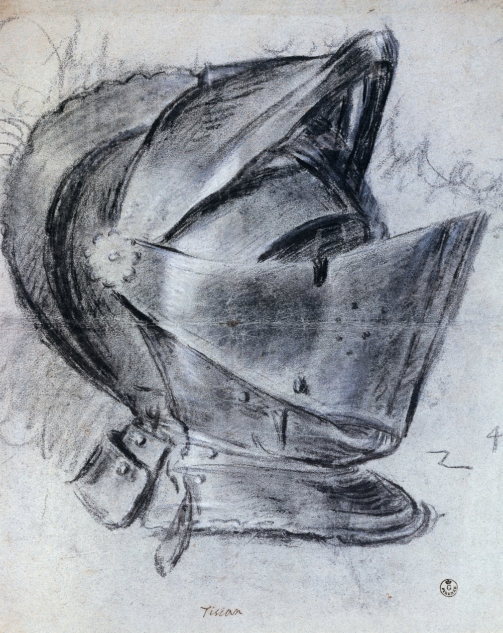 Helma od Tiziana (asi 1490-1576), kresba od Titian (c.1488 1576)