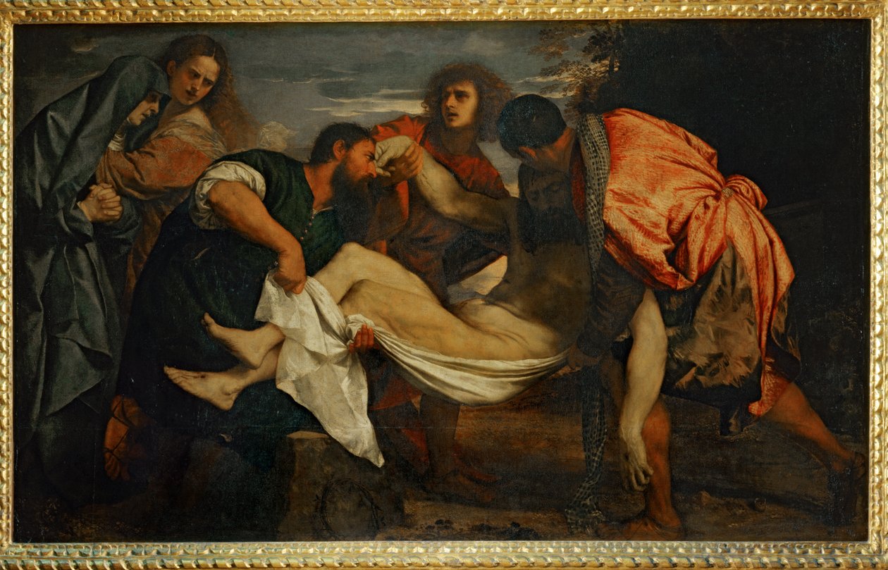 Le Transport du Christ au tombeau - Uložení Krista do hrobu ... od Titian (c.1488 1576)