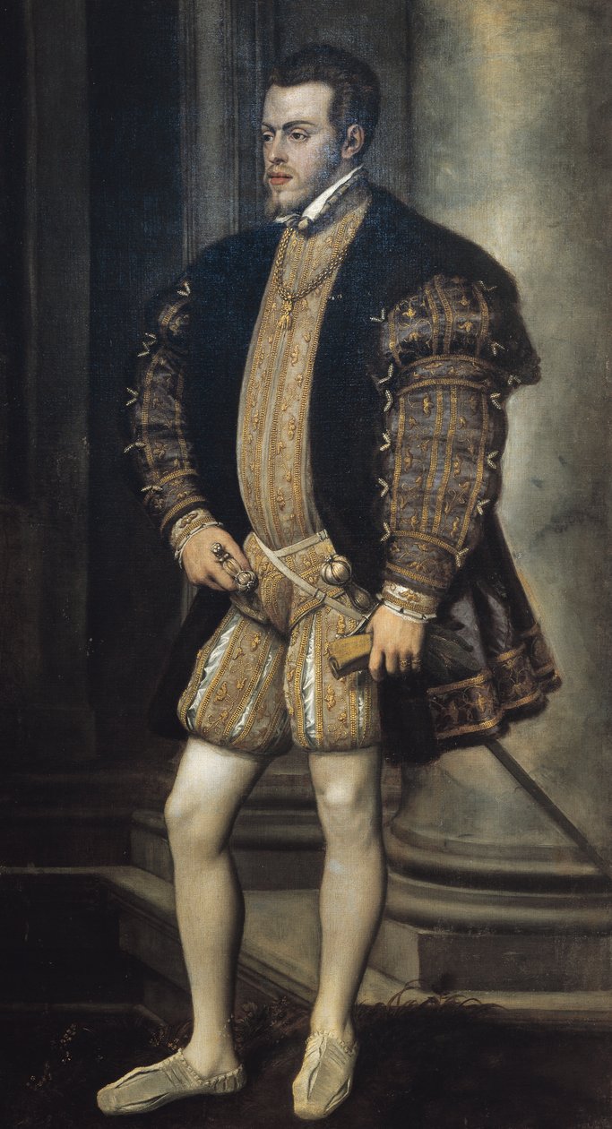 Portrét Filipa II Španělska (Valladolid od Titian (c.1488 1576)