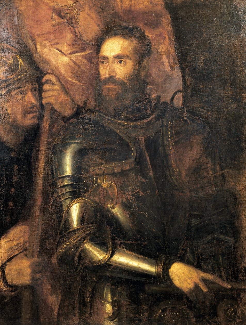 Portrét Pierluigi Farnese s armaturou, od Tiziana od Titian (c.1488 1576)