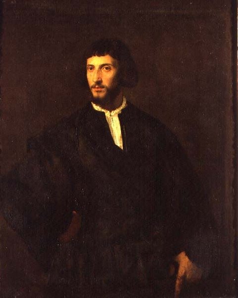 Portrét muže (olej na plátně) od Titian (c.1488 1576)