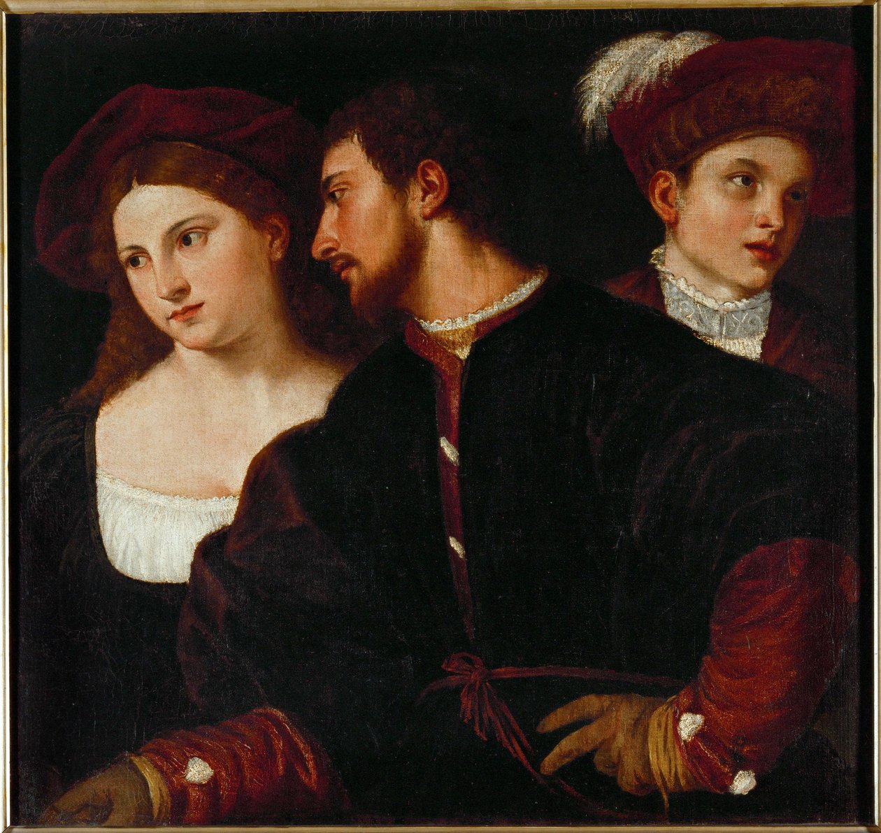 Autoportrét s přáteli ... od Titian (c.1488 1576)