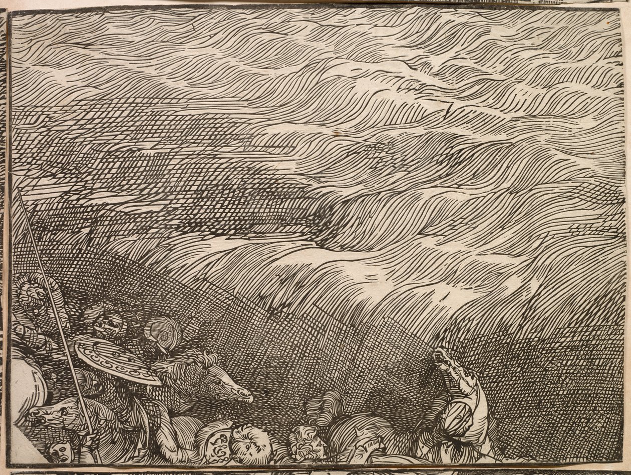 Potopení faraonovy armády v Rudém moři od Titian (c.1488 1576)