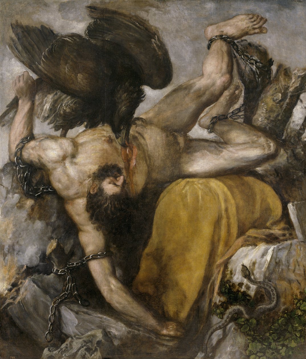 Tityos - Tiziano Vecellio dit Le Titien (1485-1576) - 1548-1549 - Olej na plátně - 253x217 - Museo del Prado, Madrid od Titian (c.1488 1576)