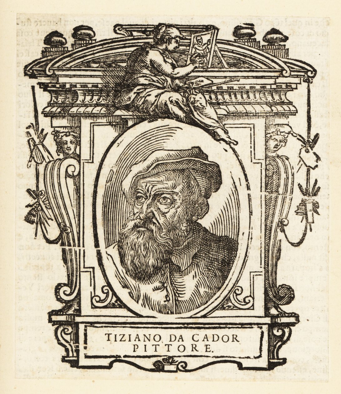 Portrét Tiziana, italského malíře během renesance, narozeného v Pieve di Cadore, cca 1488-1576 od Titian (c.1488 1576) (after)