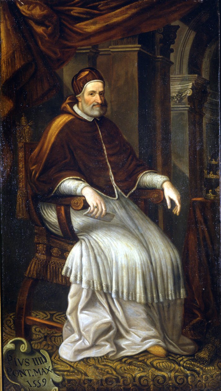 Pius IV. (1499 - 1565). Obraz od Bizzozzera. Milan, Collection of Ca 