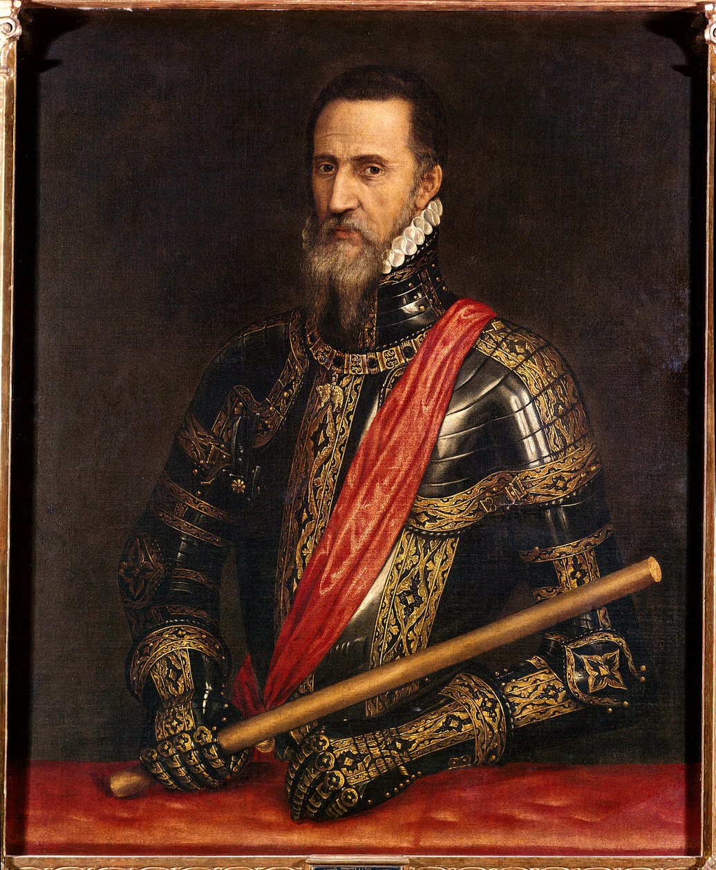 Portrét Ferdinanda Alvare de Toledo (nebo Fernanda Alvare de Toledo a Pimentel), vévody z úsvitu, guvernéra Flander (1508-1582) Obraz od Tiziana Vecellia (1480-1576). 16. století. Madridský královský palác od Tiziano Vecelli