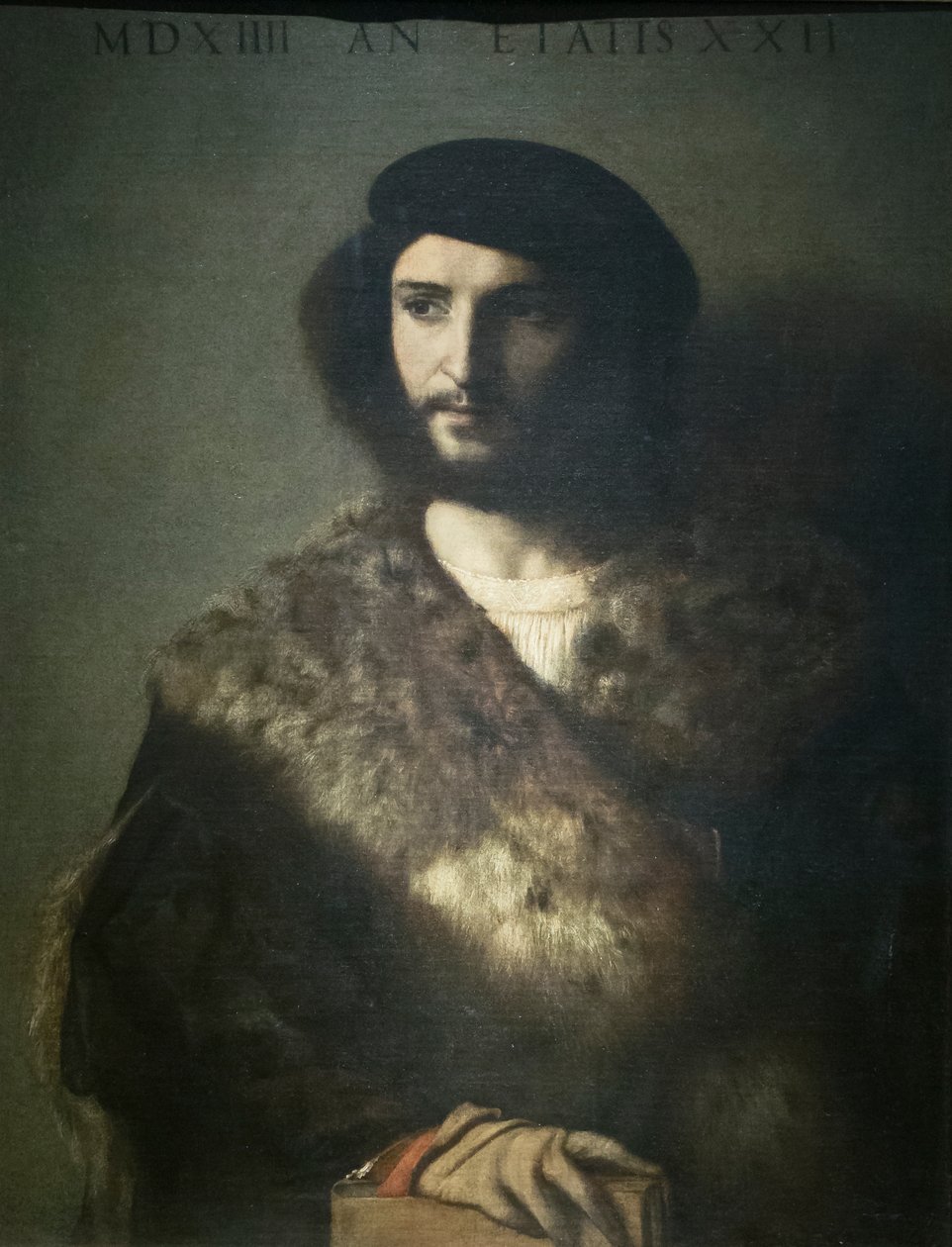 Sairaana miehenä tunnetun miehen muotokuva od Titian (c.1488 1576)