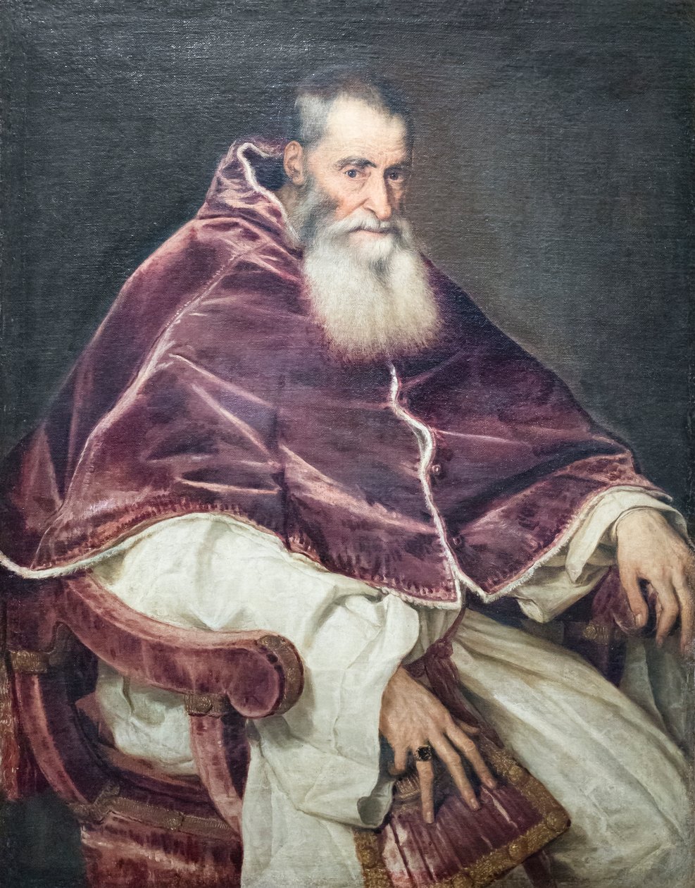 Portrét papeže Pavla III od Titian (c.1488 1576)