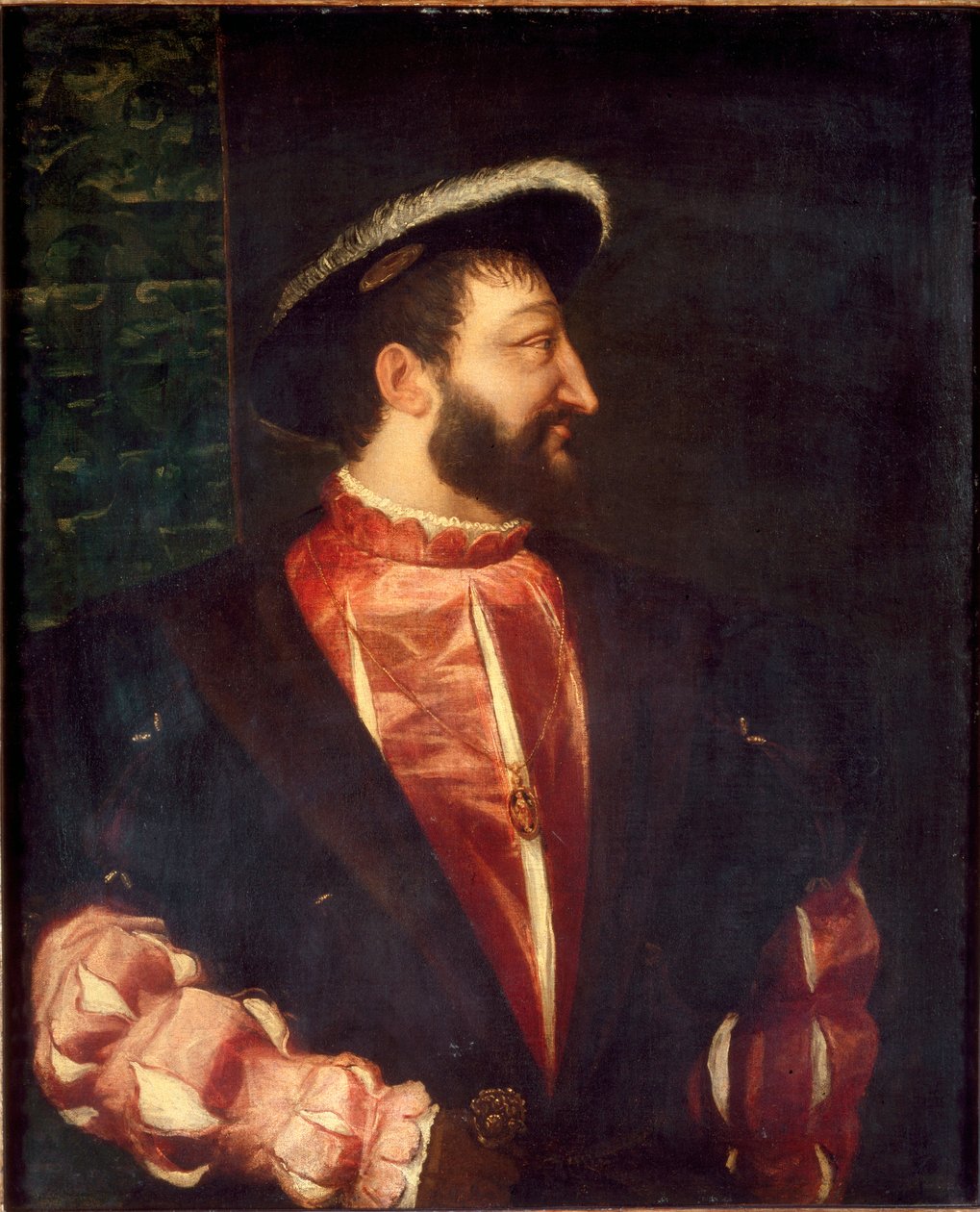 Portrét francouzského krále Františka I. (malba od Tiziano Vecelli
