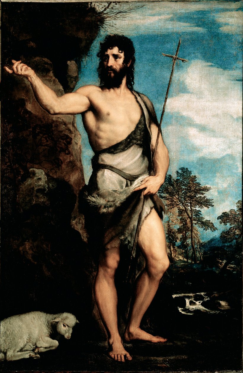 Obraz svatého Jana Křtitele od Tiziana Vecellia (asi 1490-1576) od Titian (c.1488 1576)
