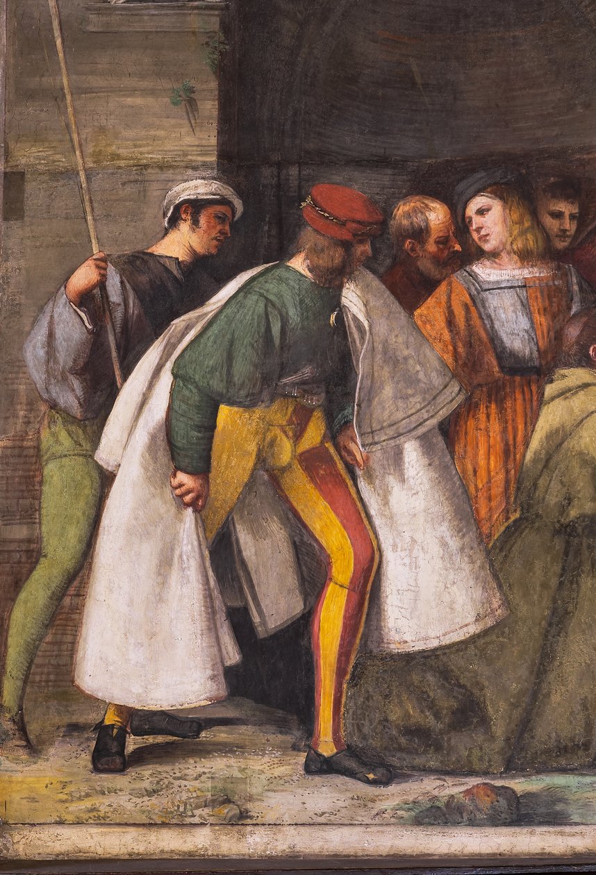 Dítě hlásající nevinu matky, Severní zeď, Škola svatého, detail 2195188 a 2195385 od Titian (c.1488 1576)
