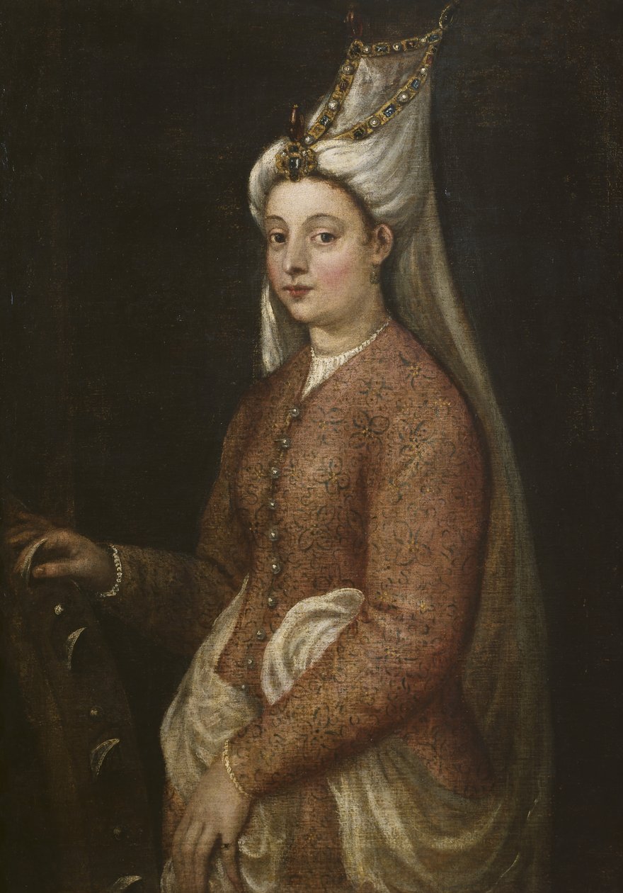 Cameria, dcera Suleimana Velkolepého, jako Svatá Kateřina, kolem roku 1560 od Tiziano Vecelli