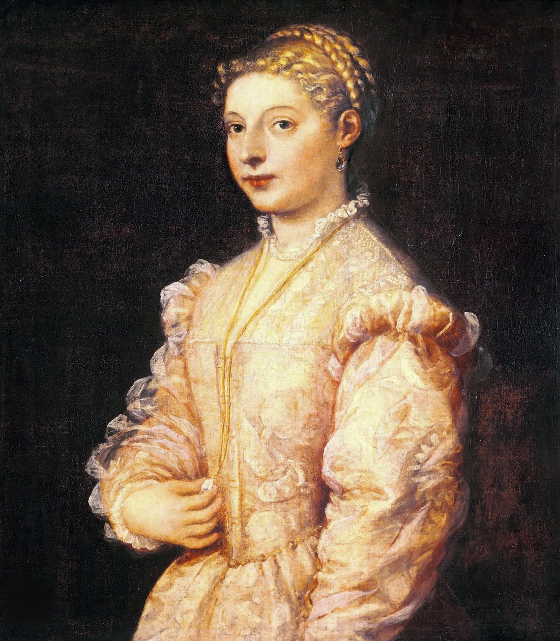 Portrét Lavinia Vecellio, cca 1545. od Tiziano Vecelli
