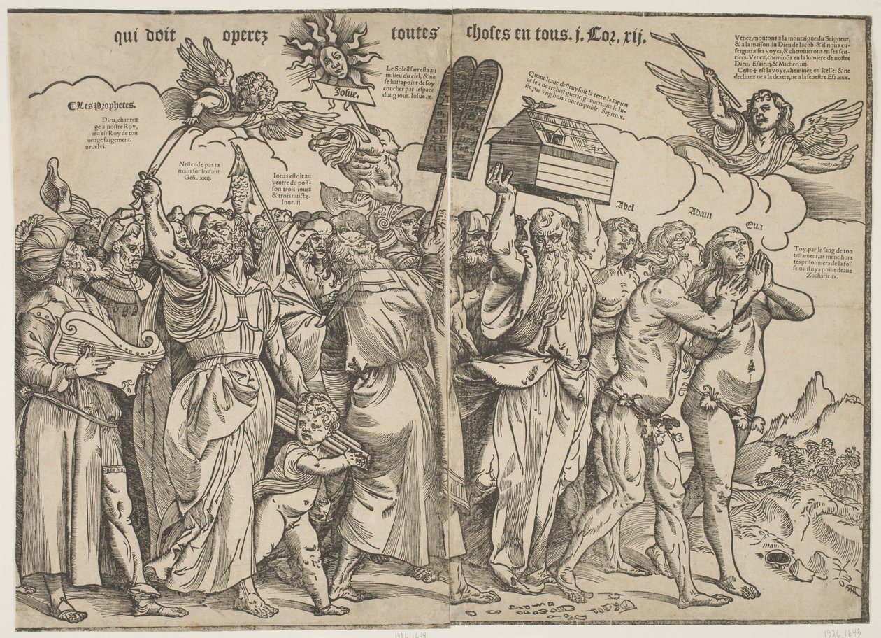 Proroci I a Adam a Eva, kolem roku 1511 od Tiziano Vecelli