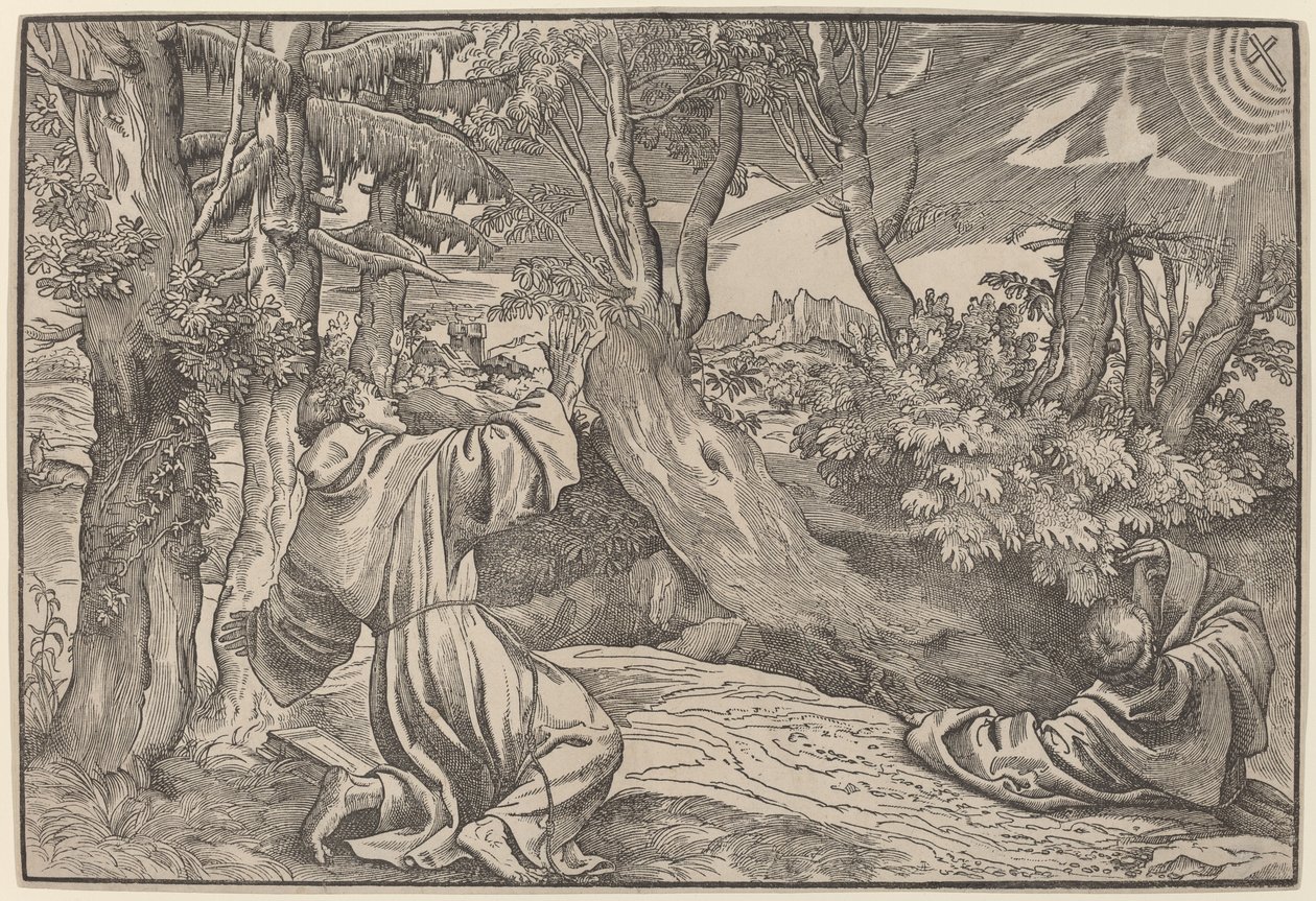 Svatý František přijímá stigmata od Titian