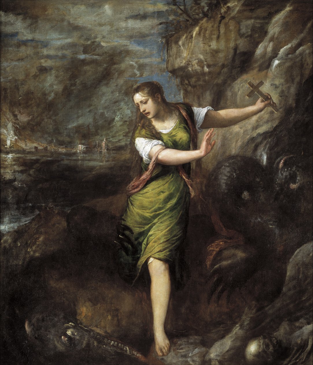 Svatá Markéta, c. 1565 od Tiziano Vecelli