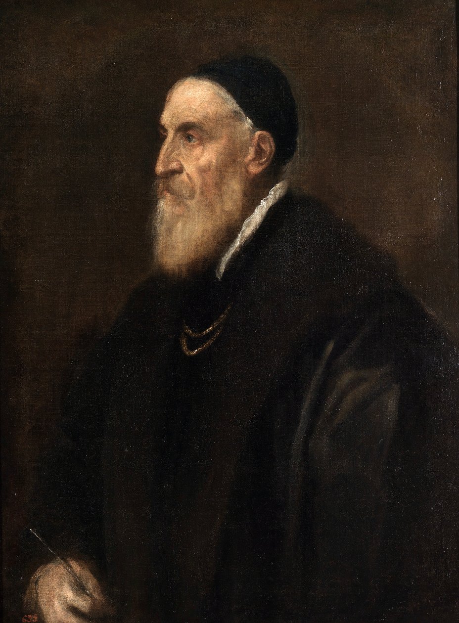 Autoportrét, kolem 1560-70 od Tiziano Vecelli