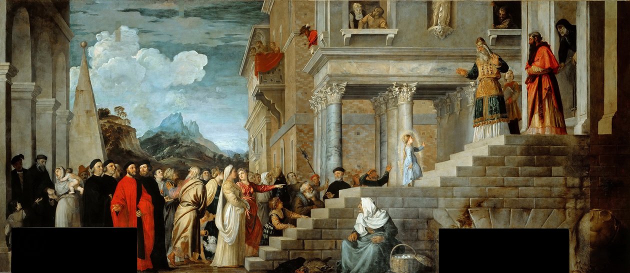 Uvedení Panny Marie do chrámu, 1534-1538. od Titian