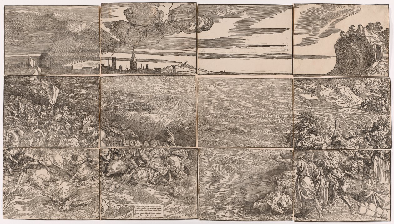 Potopení faraonovy armády v Rudém moři od Titian