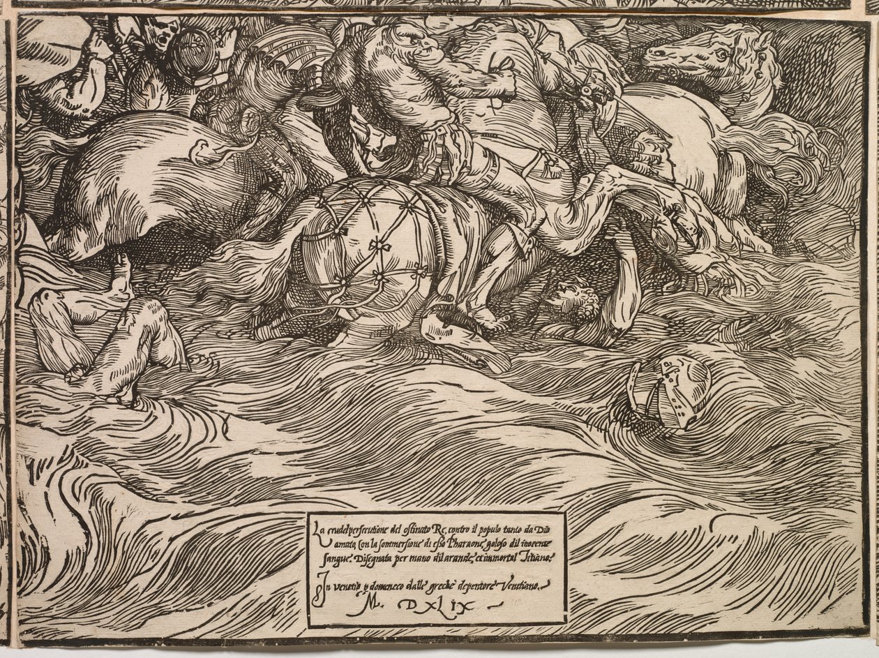 Potopení faraonovy armády v Rudém moři od Titian