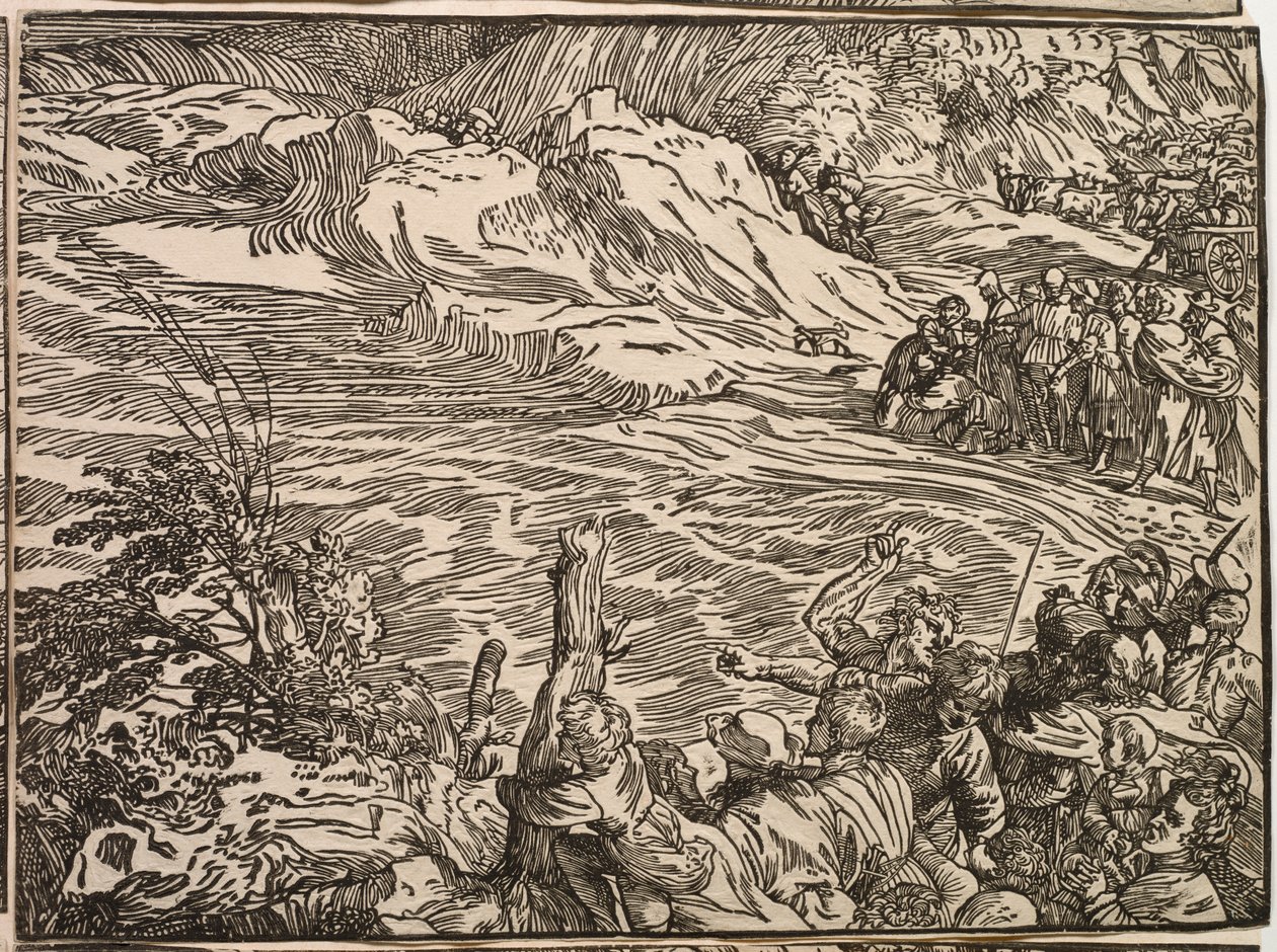 Potopení faraonovy armády v Rudém moři od Titian